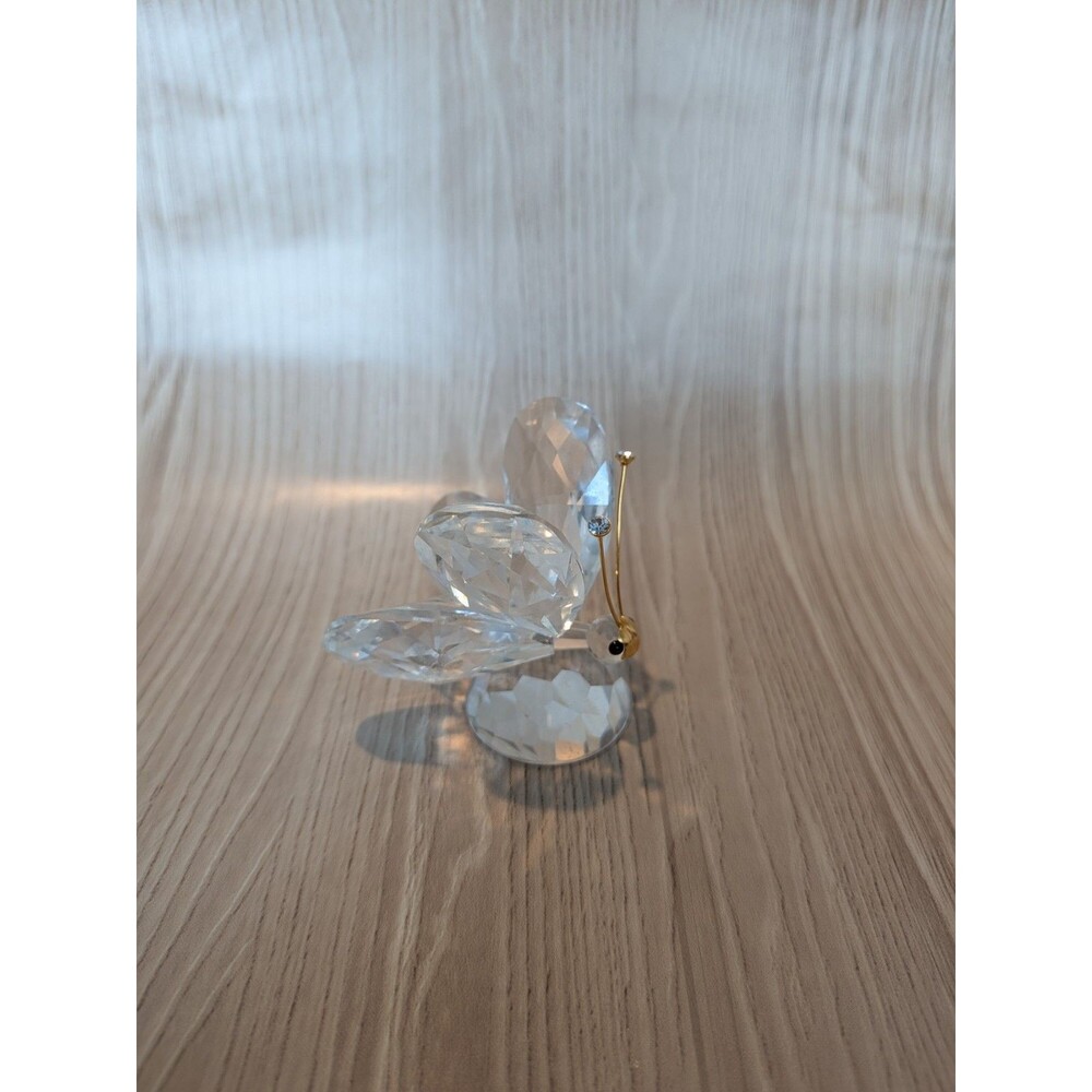 🦋Swarovski Crystal "In a Summer Meadow", Large, Butterfly Figurine, Gold Face